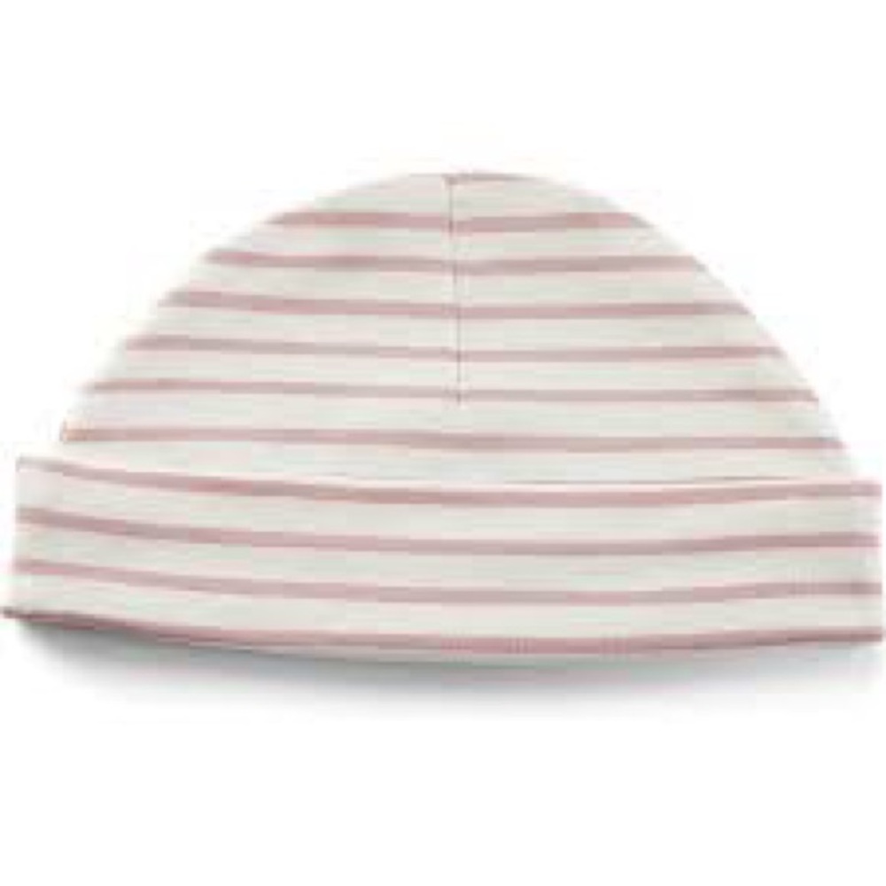 pehr stripes away organic cotton beanie hat, pink
